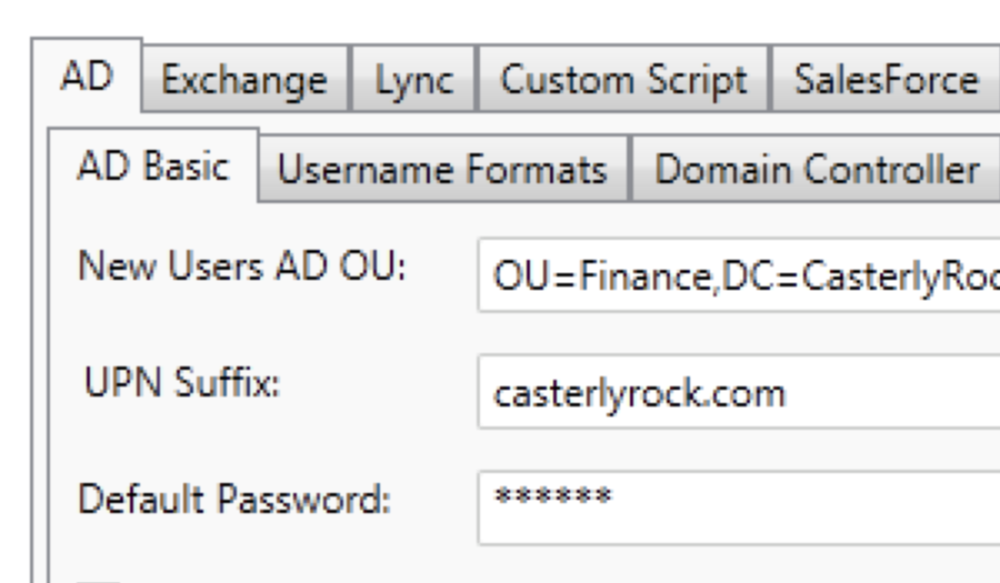 Z-Hire Active Directory user provisioning interface